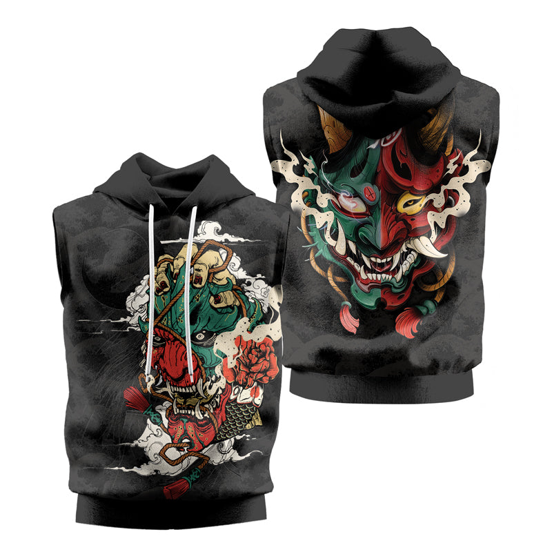 Rashninja Summoning Oni Sleeveless Hoodie | MMA Sleeveless Hoodie