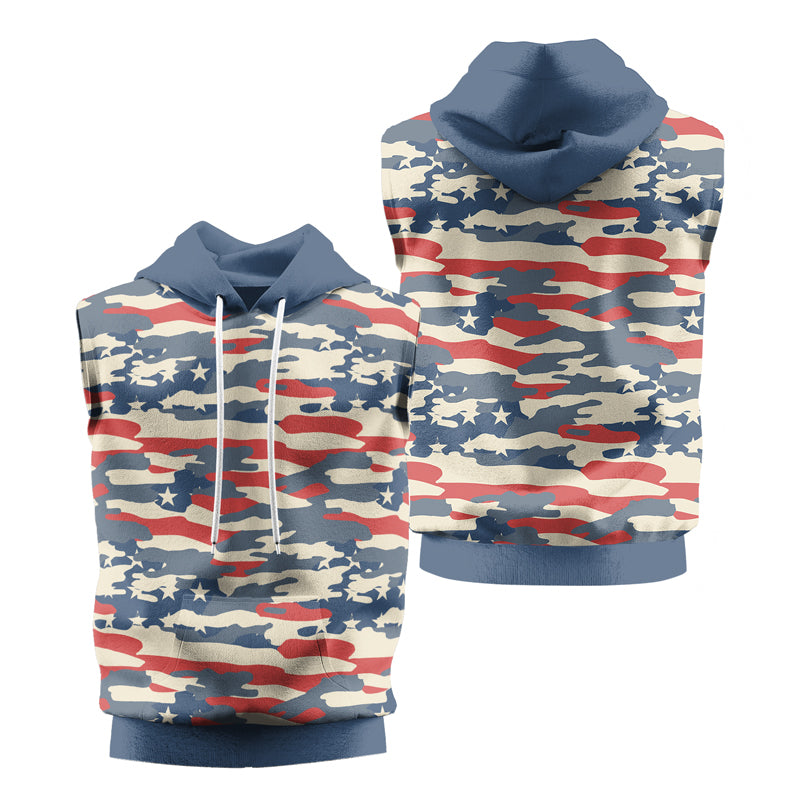 Rashninja American Camouflage Sleeveless Hoodie |MMA Sleeveless Hoodie