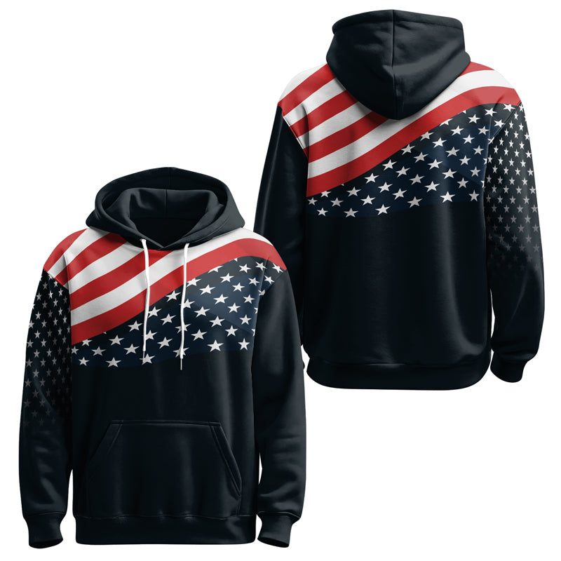 Rashninja Patriotic American Flag AOP Hoodie | Patriotic Hoodies