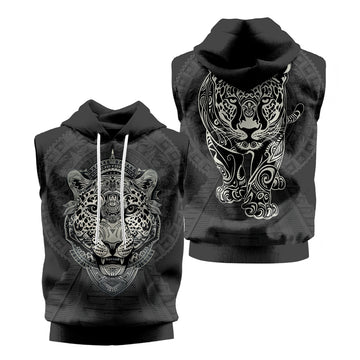 Rashninja Aztec Hunting Jaguar Sleeveless Hoodie | Sleeveless Hoodie