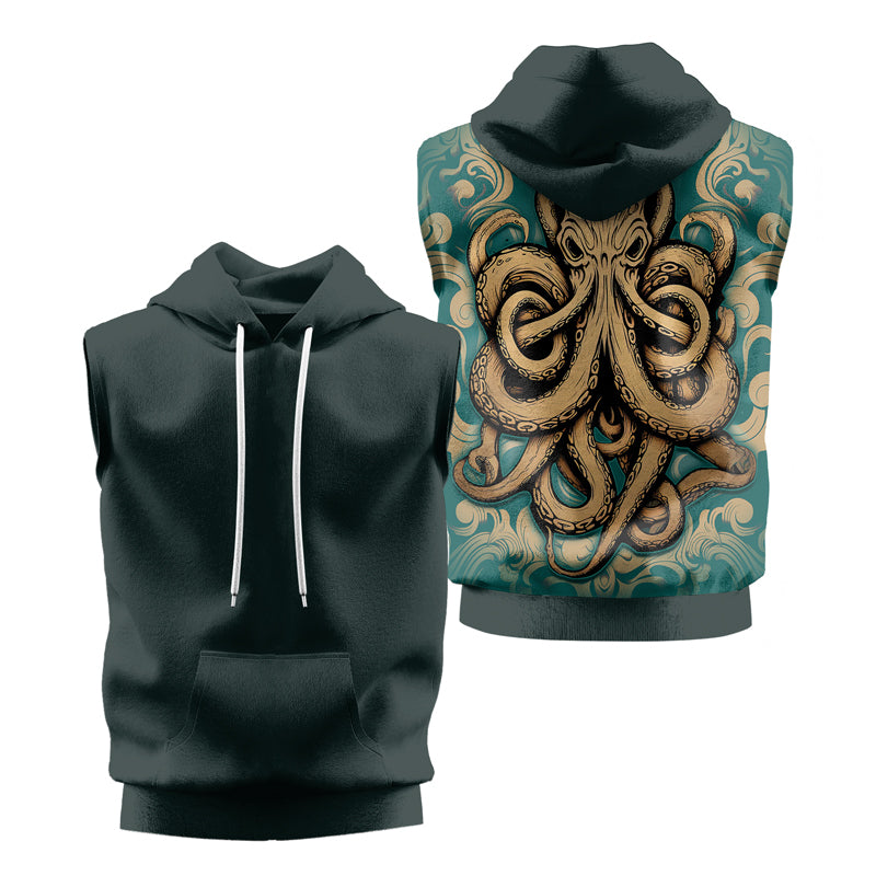 Rashninja Octopus Dominion Sleeveless Hoodie | MMA Sleeveless Hoodie