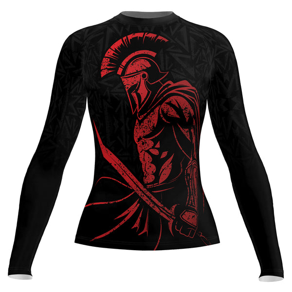 Rashninja Spartan Red Shield Women's Long Sleeve Rash Guard