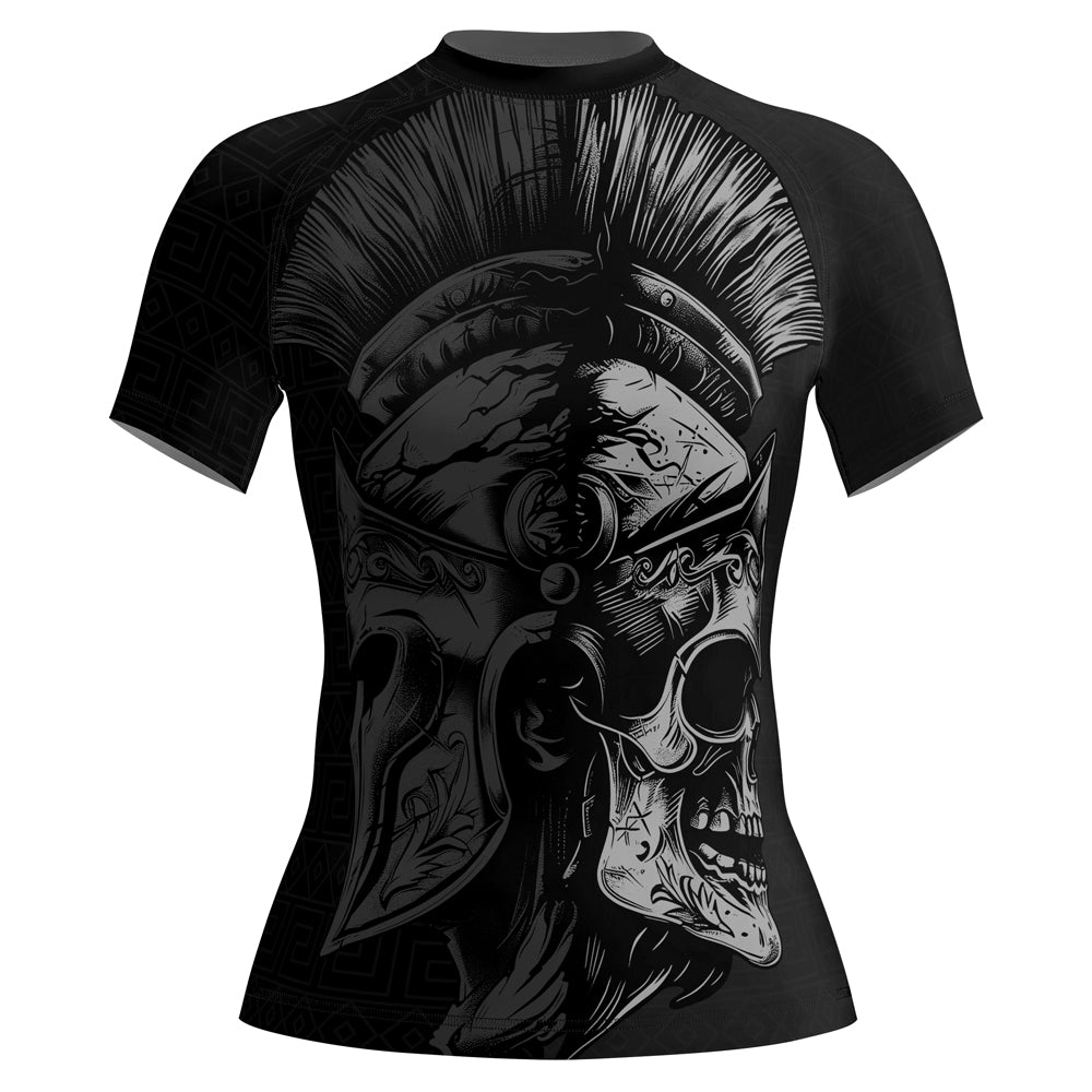 Rashninja Spartan Skull Clash Women's Short Sleeve Rash Guard
