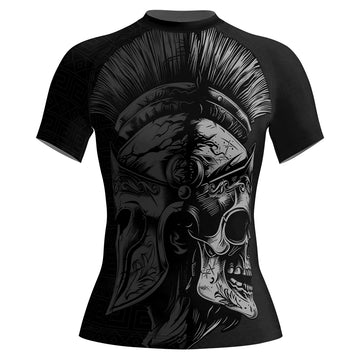 Rashninja Spartan Skull Clash Women's Short Sleeve Rash Guard
