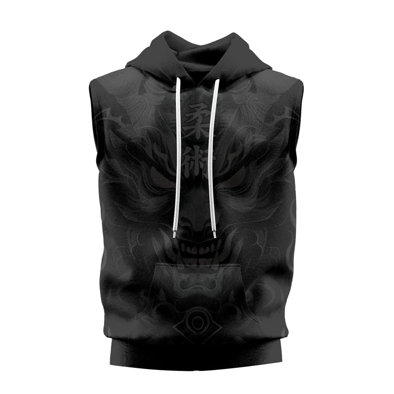 Rashninja Oni Fury Sleeveless Hoodie | Muay Thai Sleeveless Hoodie