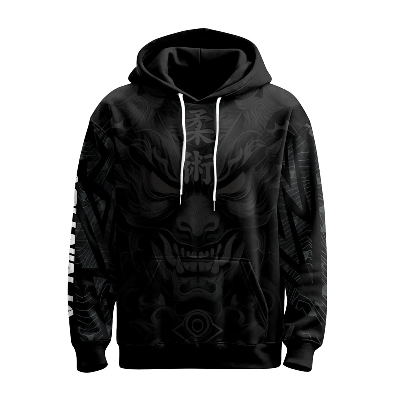 Rashninja Oni Fury AOP Hoodie | Japanese Samurai Hoodie | Samurai