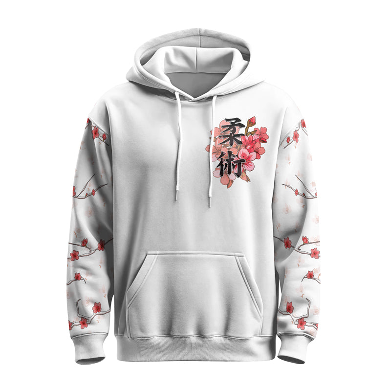 Rashninja Oni Blossom Fusion AOP Hoodie | Japanese Samurai Hoodie