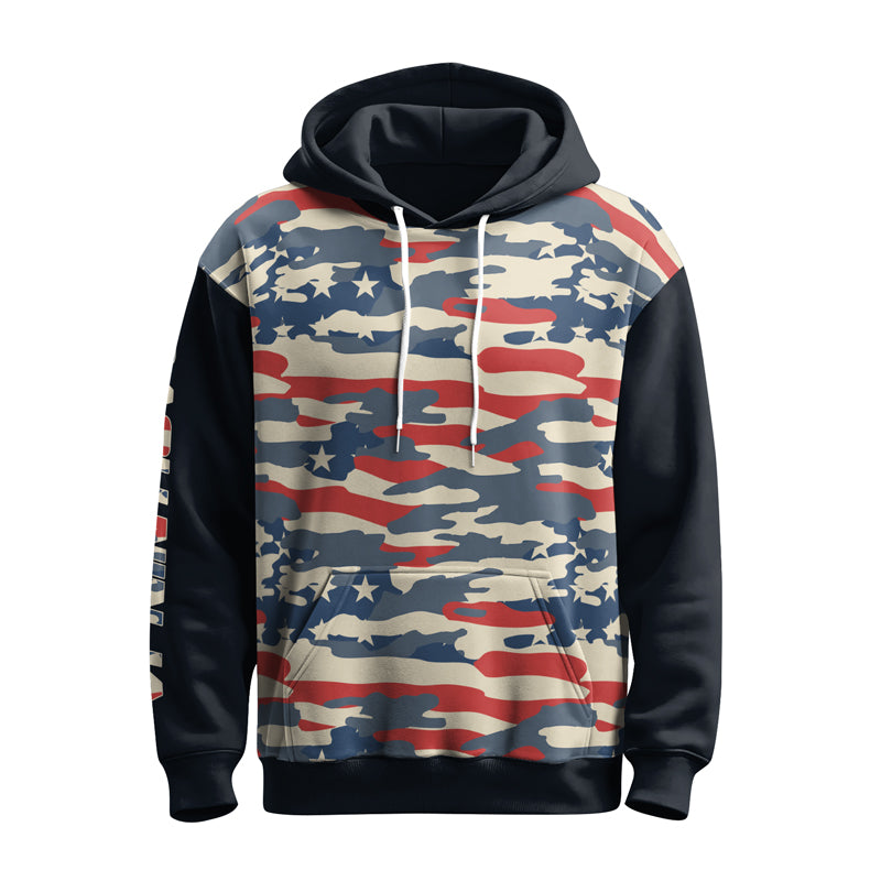 Rashninja American Camouflage AOP Hoodie | American Flag Hoodies