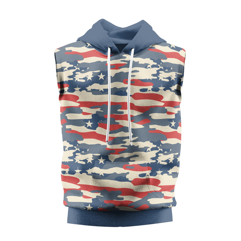 Rashninja American Camouflage Sleeveless Hoodie |MMA Sleeveless Hoodie