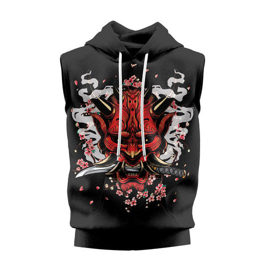 Rashninja The Oni Demon Sleeveless Hoodie | MMA Sleeveless Hoodie