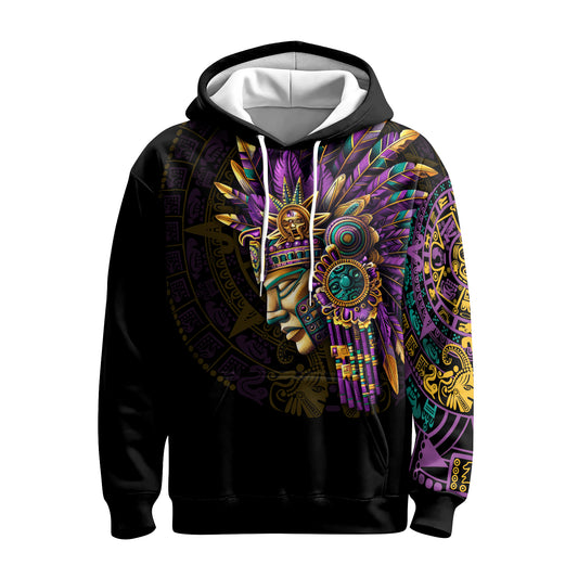 Rashninja Aztec Purple Tribe Headman AOP Hoodie