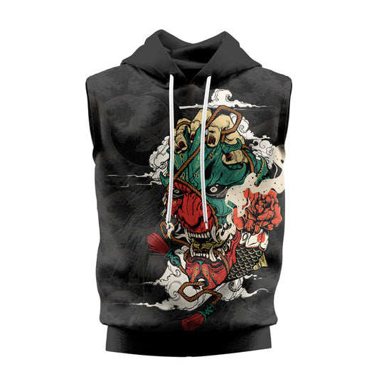 Rashninja Summoning Oni Sleeveless Hoodie | MMA Sleeveless Hoodie