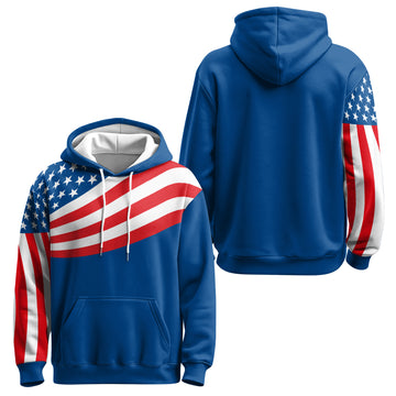 Rashninja USA Flag Patriotic AOP Hoodie | Patriotic Hooded Sweatshirt