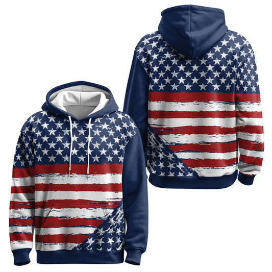 Rashninja Flag of the United States AOP Hoodie | Patriotic Hoodies