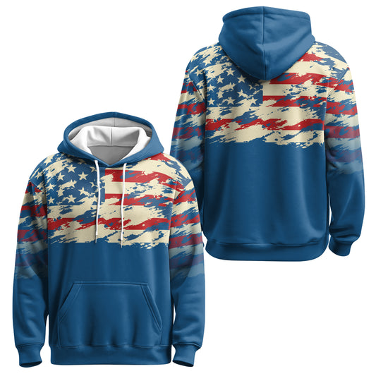 Rashninja American Flag Patriotic AOP Hoodie | Patriotic Hoodies