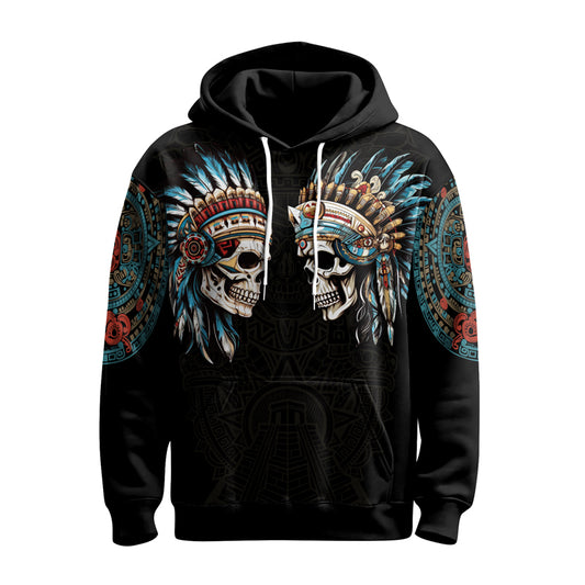 Rashninja Aztec High Chief Skull AOP Hoodie