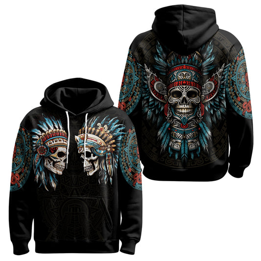 Rashninja Aztec High Chief Skull AOP Hoodie