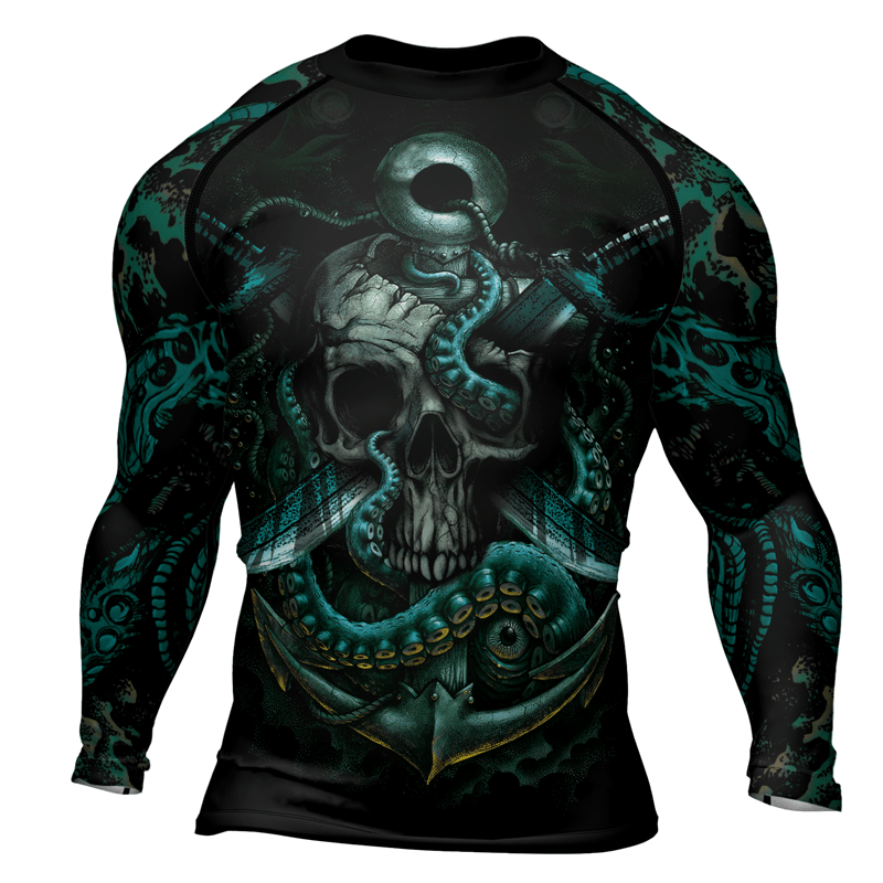 Rashninja The Kraken Men's Long Sleeve Rash Guard | Fightwear