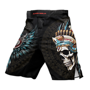 Rashninja Aztec High Chief Skull Men's Fight Shorts