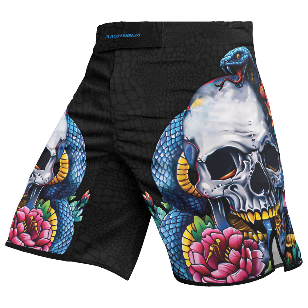 Rashninja Snake Dark Bloom Men's Fight Shorts

