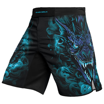 Rashninja Dragon Blue Men's Fight Shorts