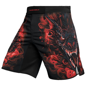Rashninja Dragon Red Men's Fight Shorts