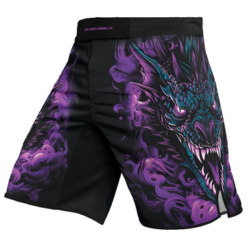 Rashninja Dragon Purple Men's Fight Shorts