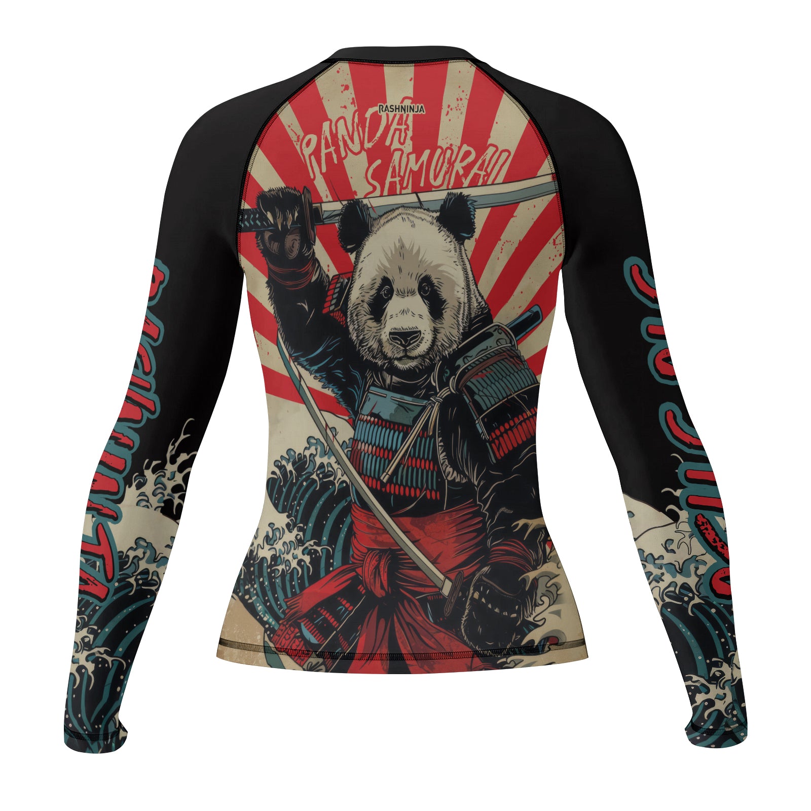 Rashninja Panda Samurai Women's Long Sleeve Rash Guard