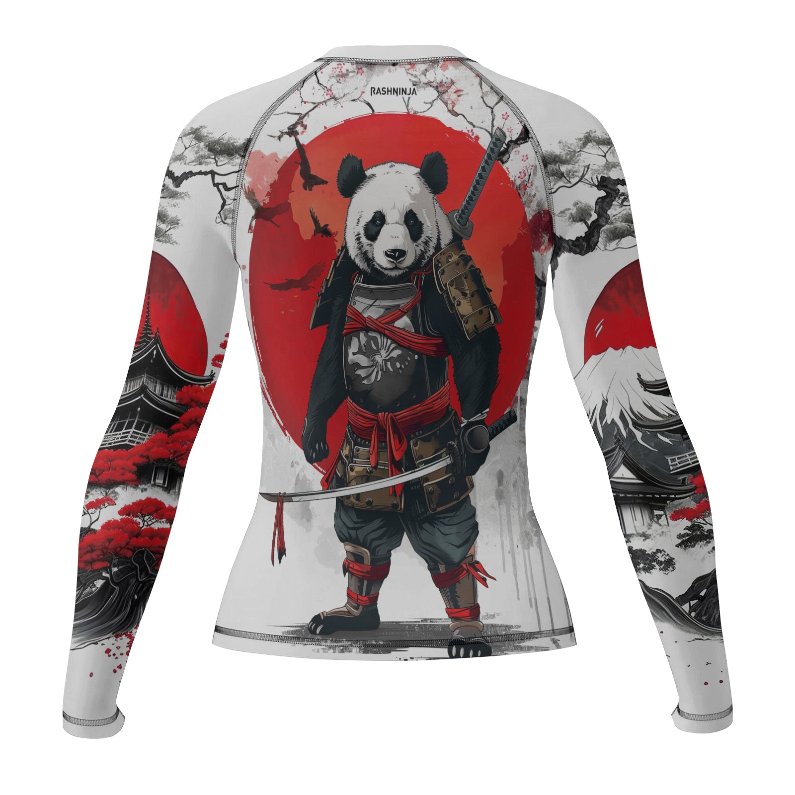 Rashninja Samurai Panda Warrior Women's Long Sleeve Rash Guard