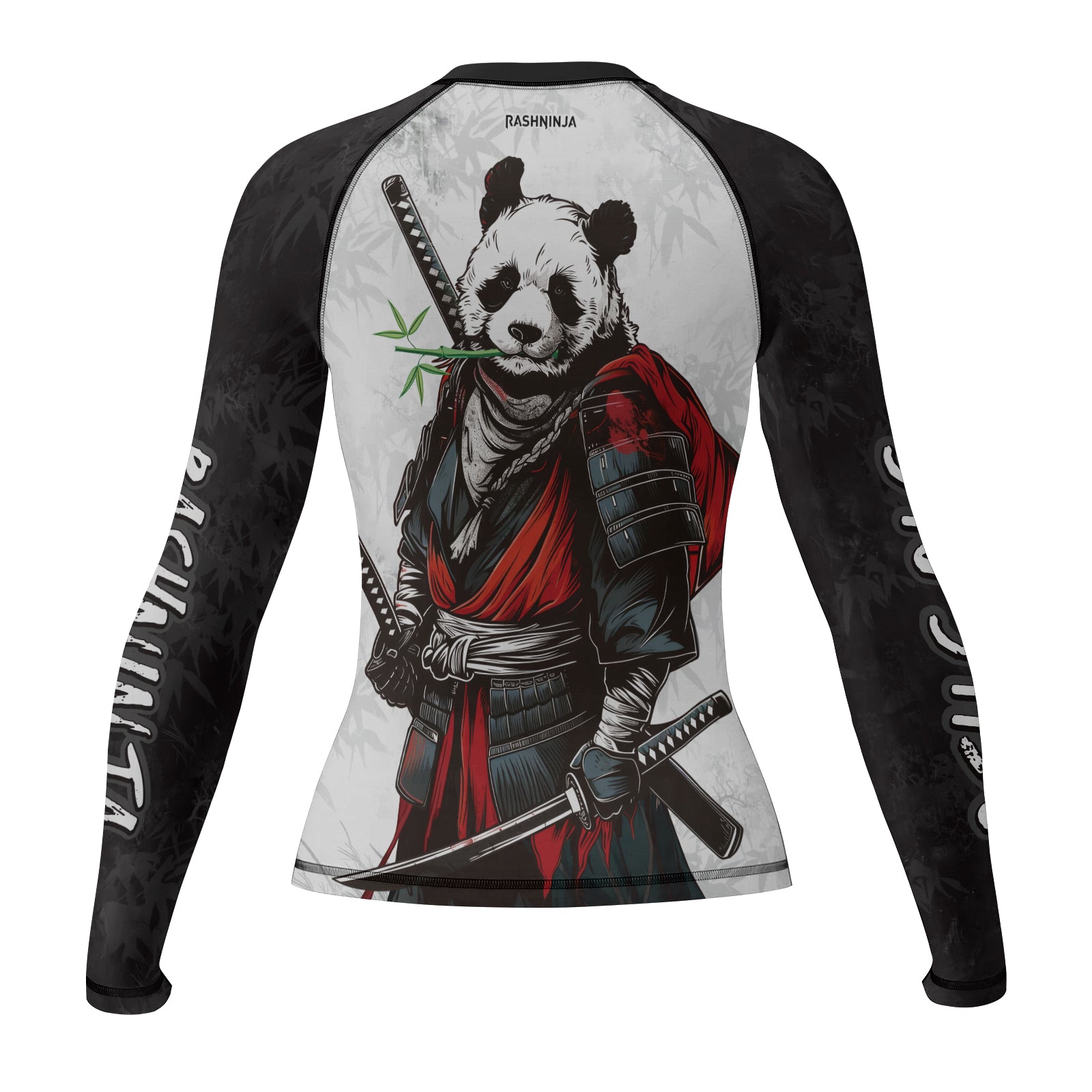 Rashninja Mystic Warrior Panda Samurai Women's Long Sleeve Rash Guard