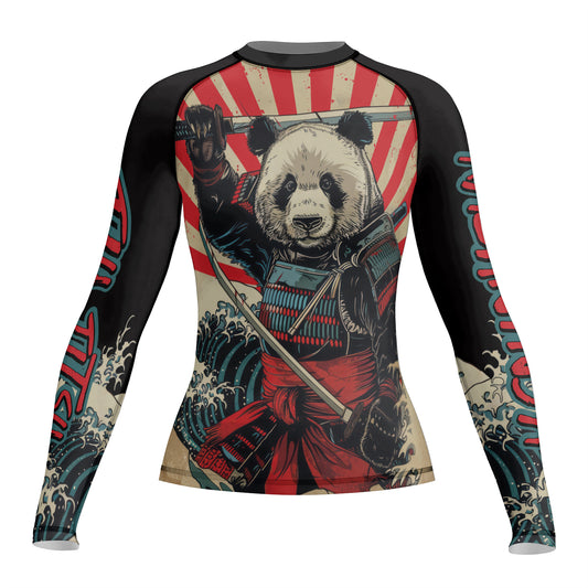 Rashninja Panda Samurai Women's Long Sleeve Rash Guard