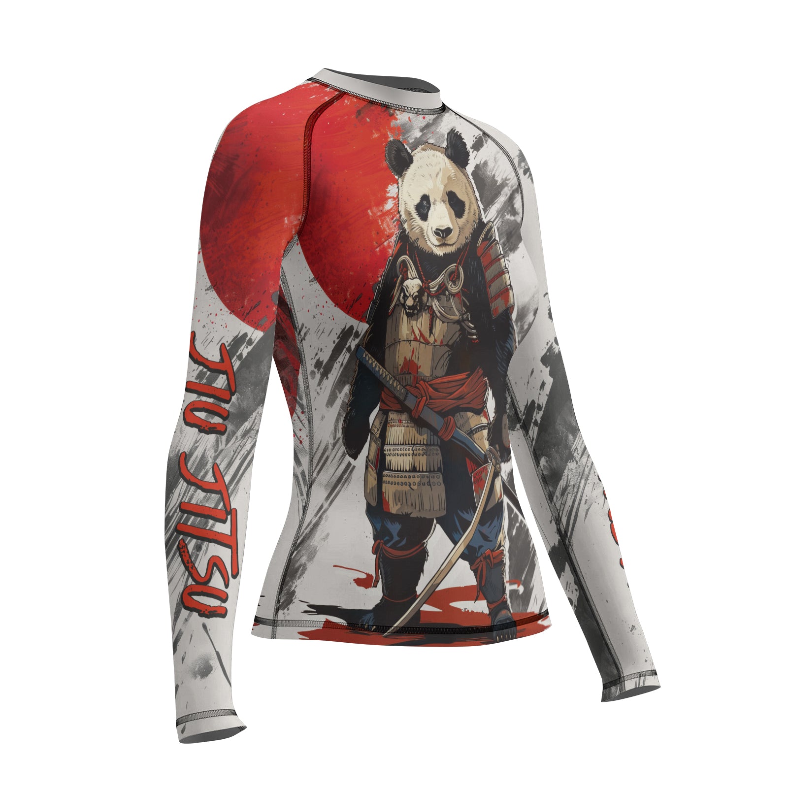 Rashninja Panda Samurai Armor Women's Long Sleeve Rash Guard