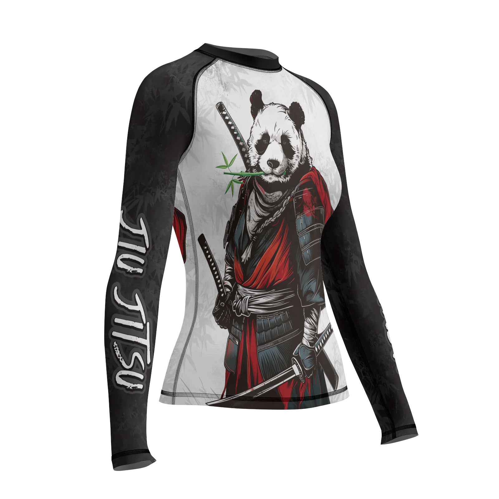 Rashninja Mystic Warrior Panda Samurai Women's Long Sleeve Rash Guard