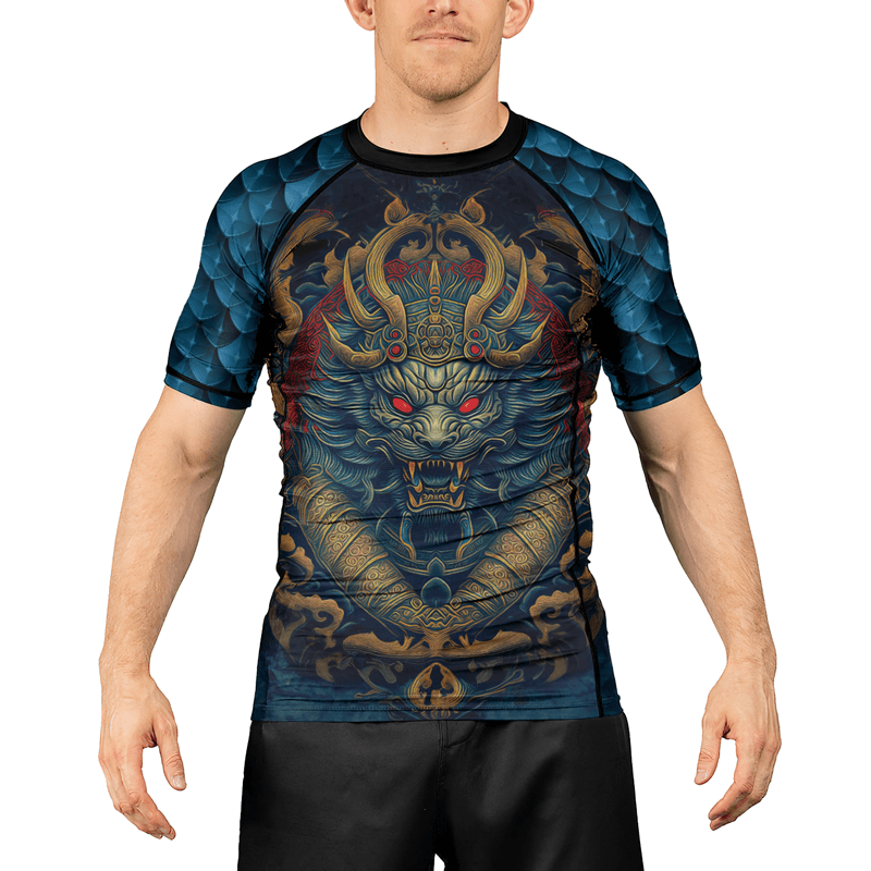 Rashninja Mysterious Dragon Men's Short Sleeve Rash Guard - Rashninja LLC