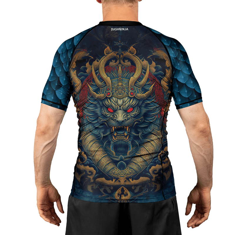 Rashninja Mysterious Dragon Men's Short Sleeve Rash Guard - Rashninja LLC