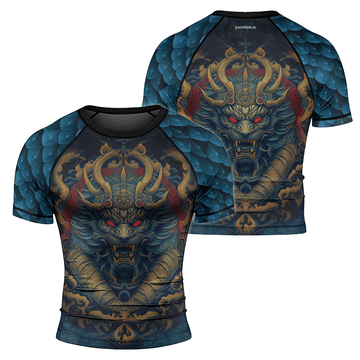 Rashninja Mysterious Dragon Men's Short Sleeve Rash Guard - Rashninja LLC