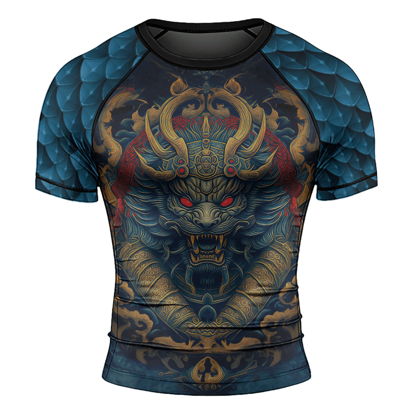 Rashninja Mysterious Dragon Men's Short Sleeve Rash Guard - Rashninja LLC