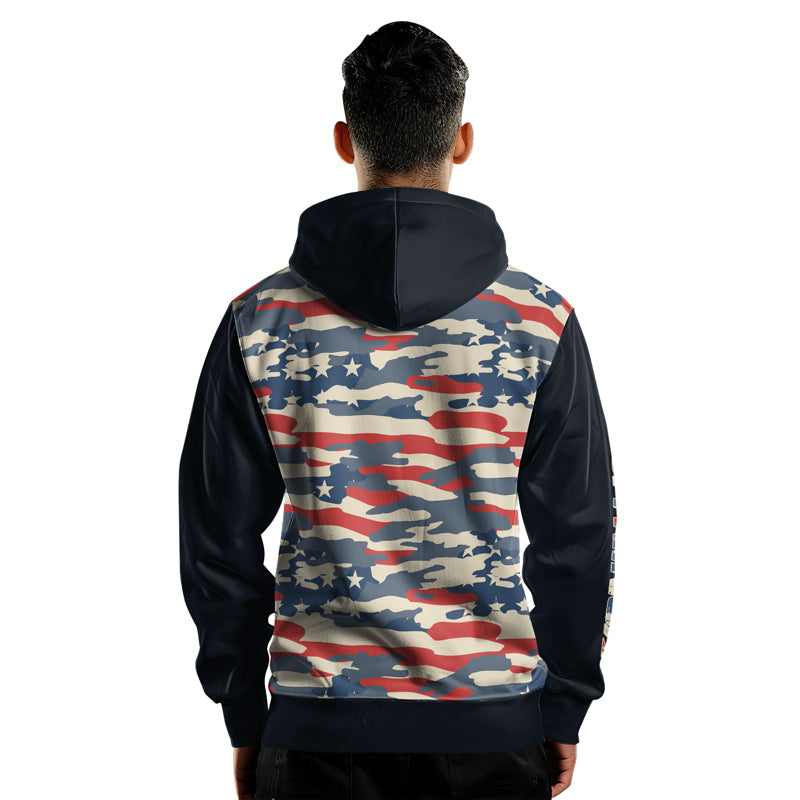 Rashninja American Camouflage AOP Hoodie | American Flag Hoodies