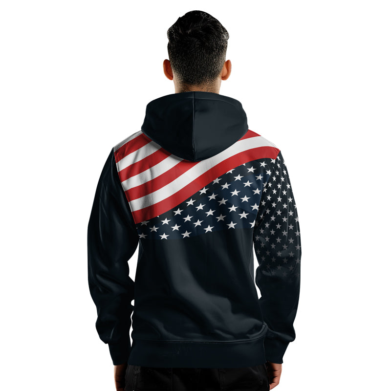 Rashninja Patriotic American Flag AOP Hoodie | Patriotic Hoodies