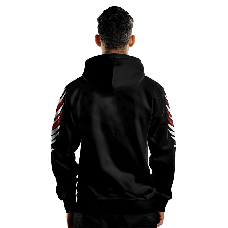 Rashninja American Eagle Head AOP Hoodie | American Flag Hoodies