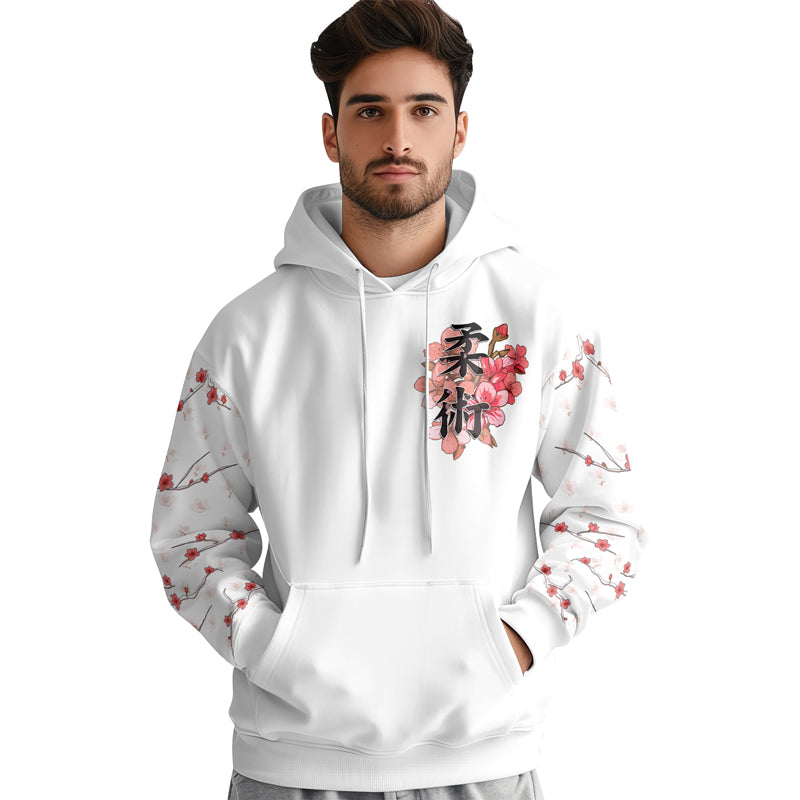 Rashninja Oni Blossom Fusion AOP Hoodie | Japanese Samurai Hoodie