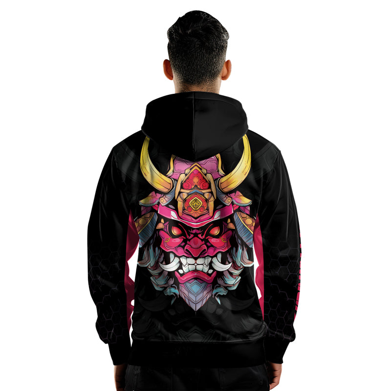 Rashninja Fear the Oni AOP Hoodie | Japanese Samurai Hoodie | Samurai