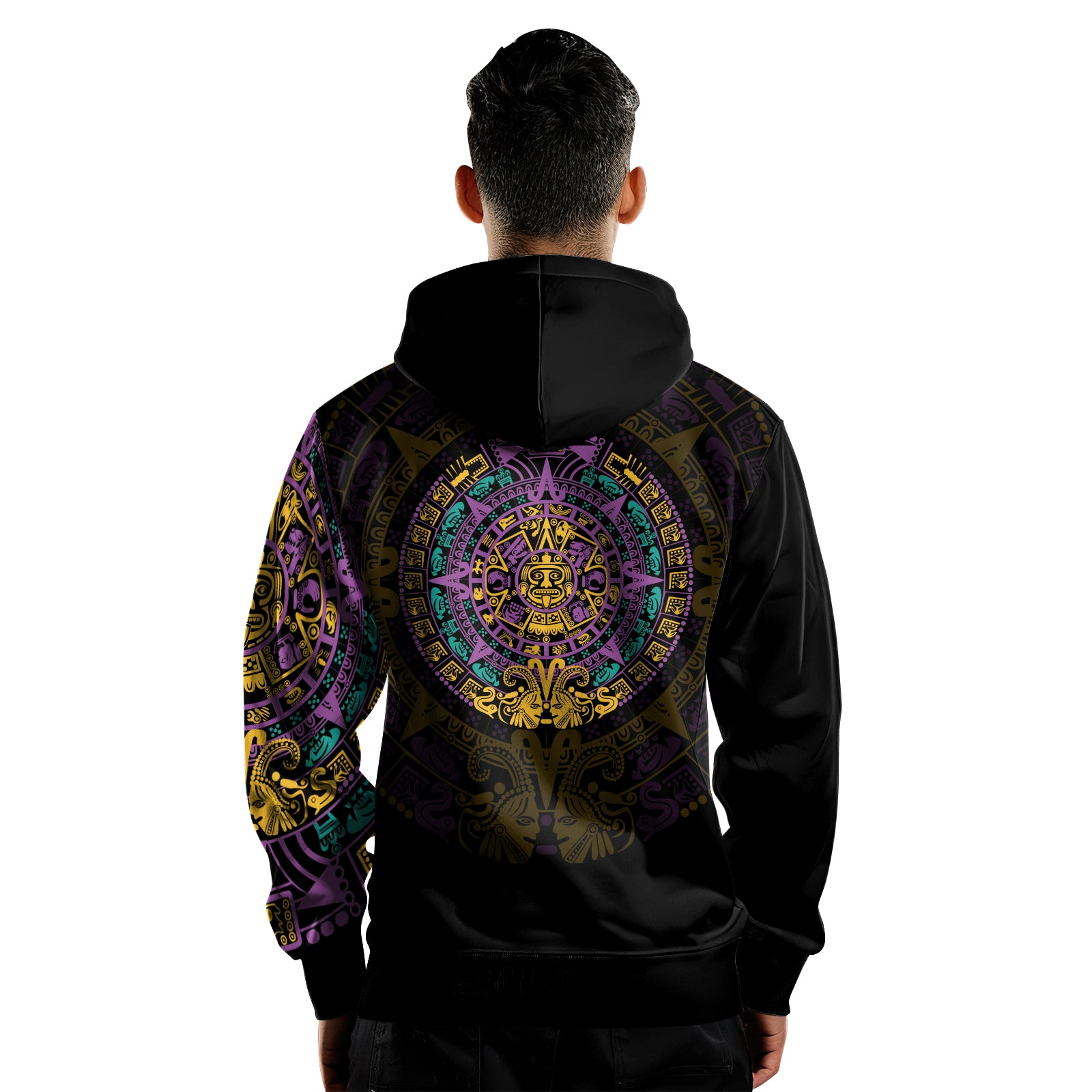 Rashninja Aztec Purple Tribe Headman AOP Hoodie