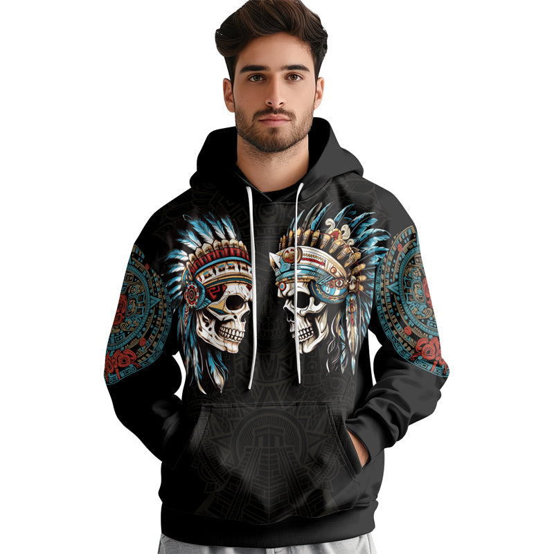 Rashninja Aztec High Chief Skull AOP Hoodie