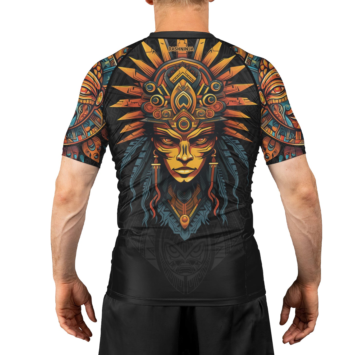 Rashninja Aztec Chieftain Men's Short Sleeve Rash Guard