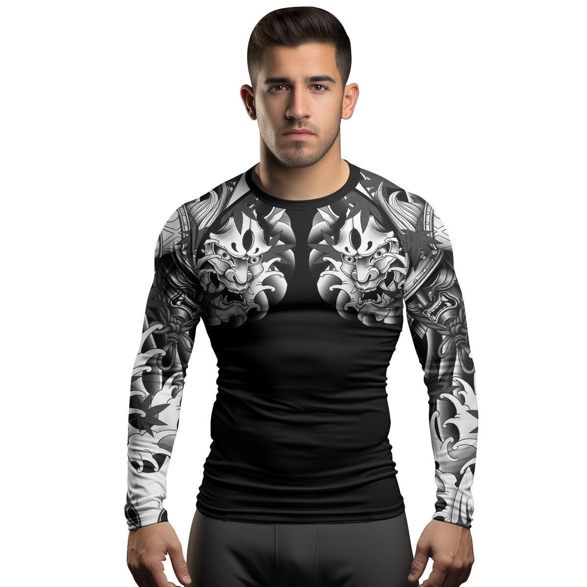 Rashninja Oni Shadows Men's Long Sleeve Rash Guard - Rashninja LLC