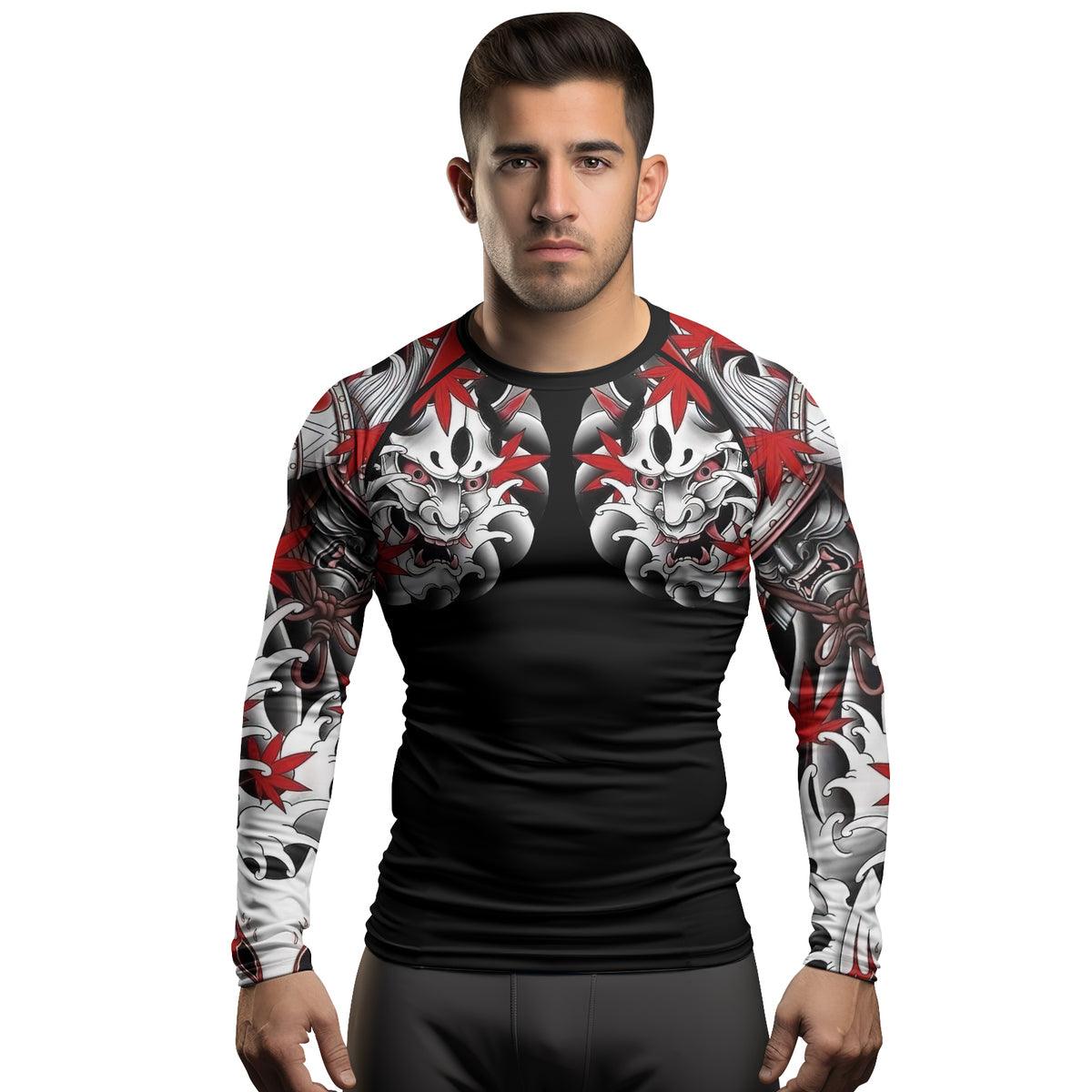 Rashninja Oni Shadows Men's Long Sleeve Rash Guard - Rashninja LLC