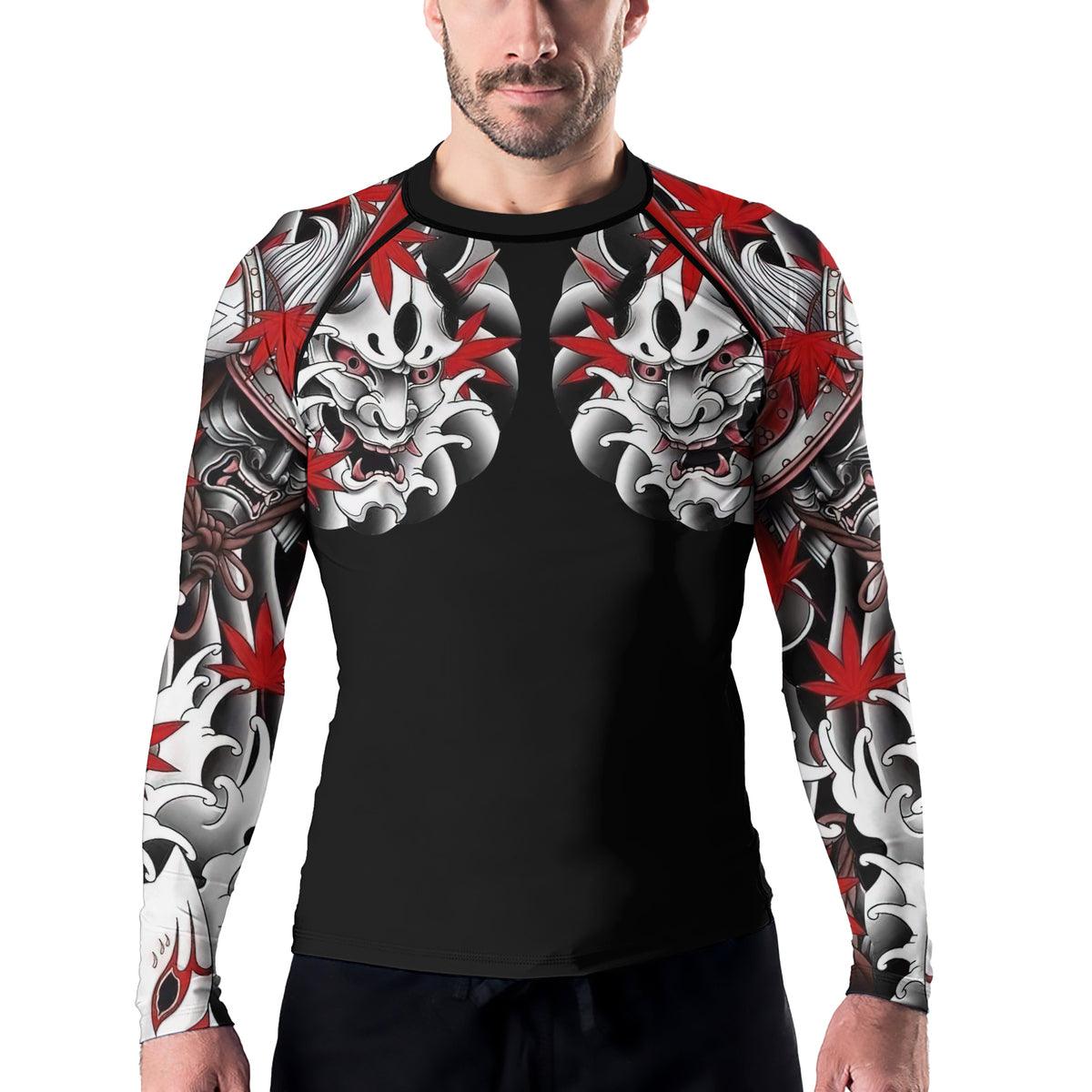 Rashninja Oni Shadows Men's Long Sleeve Rash Guard - Rashninja LLC