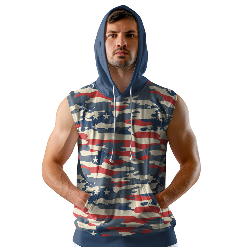 Rashninja American Camouflage Sleeveless Hoodie |MMA Sleeveless Hoodie