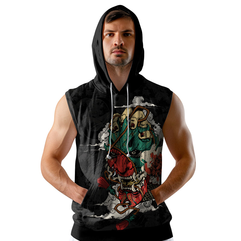 Rashninja Summoning Oni Sleeveless Hoodie | MMA Sleeveless Hoodie